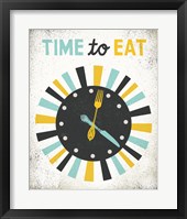 Retro Diner Time to Eat Clock Framed Print