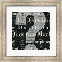 Punctuated Text IV Fine Art Print