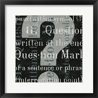 Punctuated Text IV Framed Print