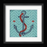 Nautical Love Anchor Framed Print