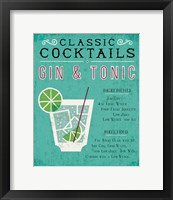 Classic Cocktail Gin and Tonic Framed Print