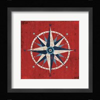 Nautical Love Compass Framed Print
