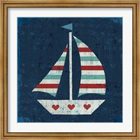 Nautical Love Sail Boat Fine Art Print
