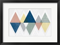 Mod Triangles II Soft Framed Print