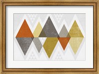 Mod Triangles II Retro Fine Art Print