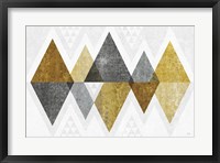 Mod Triangles II Gold Fine Art Print
