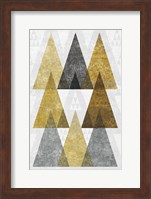 Mod Triangles IV Gold Fine Art Print