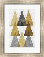 Mod Triangles IV Gold Fine Art Print