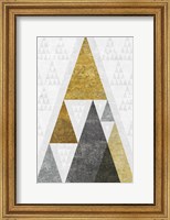 Mod Triangles III Gold Fine Art Print