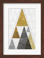 Mod Triangles III Gold Fine Art Print