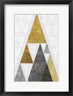 Mod Triangles III Gold Framed Print