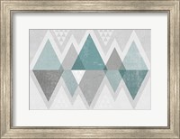 Mod Triangles II Grey Fine Art Print