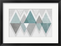 Mod Triangles II Grey Fine Art Print