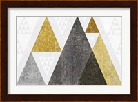 Mod Triangles I Gold Fine Art Print