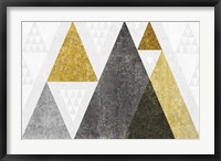 Mod Triangles I Gold Fine Art Print