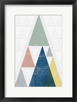 Mod Triangles III Soft Framed Print