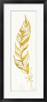 Gold Water Feather I Fine Art Print