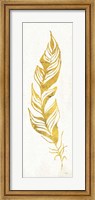 Gold Water Feather I Fine Art Print