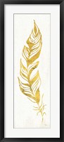 Gold Water Feather I Framed Print