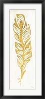 Gold Water Feather II Framed Print