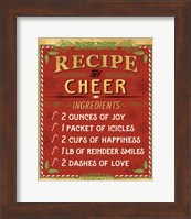 Holiday Recipe I Gold and Red Fine Art Print