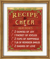 Holiday Recipe I Gold and Red Fine Art Print