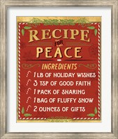 Holiday Recipe II Gold and Red Fine Art Print