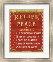 Holiday Recipe II Gold and Red Fine Art Print
