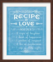 Life Recipes I Blue Fine Art Print