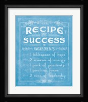Life Recipes II Blue Framed Print