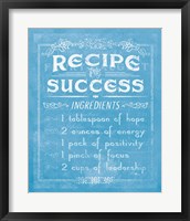 Life Recipes II Blue Framed Print