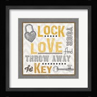Lock Your Love I Framed Print
