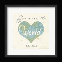Love Map I Framed Print