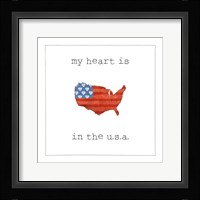 USA Cuties II on White Framed Print