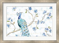Peacock Allegory I White Fine Art Print