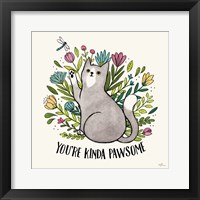 Purrfect Garden IV Framed Print