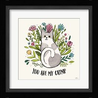 Purrfect Garden II Framed Print