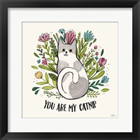 Purrfect Garden II Framed Print