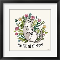 Purrfect Garden III Framed Print