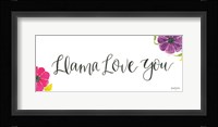 La La Llama VII Framed Print