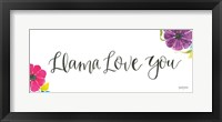 La La Llama VII Framed Print