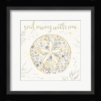 Seaside Blossoms IV Neutral Framed Print