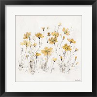 Wildflowers III Yellow Framed Print