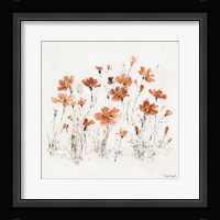 Wildflowers III Orange Framed Print