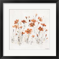 Wildflowers III Orange Framed Print