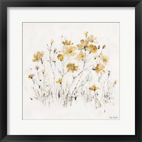 Wildflowers II Yellow Framed Print