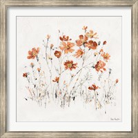 Wildflowers II Orange Fine Art Print