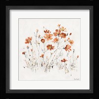 Wildflowers II Orange Fine Art Print
