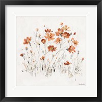 Wildflowers II Orange Framed Print