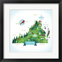 Illustrated Virginia Framed Print
